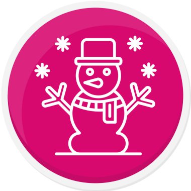 Moda tarzında izole edilmiş kardan adam simgesi