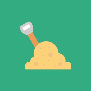 Renk arkaplanındaki kürek vektör çizimi