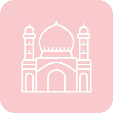 Cami simgesinin vektör illüstrasyonu