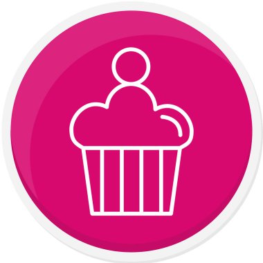 cupcake vektör simgesi gösterimi