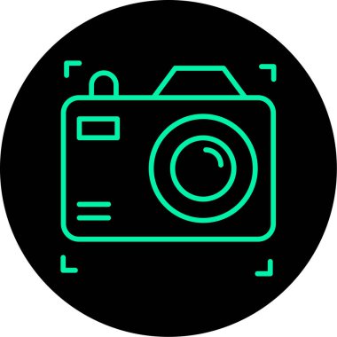 kamera simgesi vektör illüstrasyonu