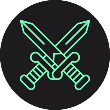 Kılıç. Web simgesi basit illüstrasyon