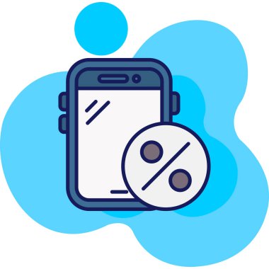 Akıllı telefon. Web simgesi basit illüstrasyon