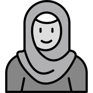 Müslüman kadın avatar karakter