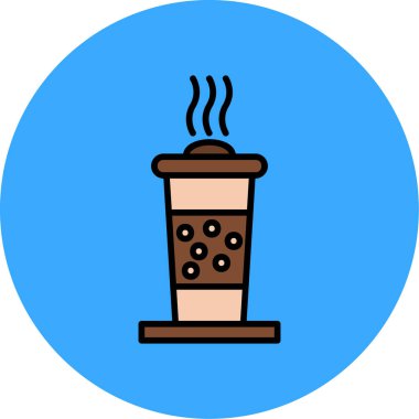 Kahve fincanı. Basit resimleme