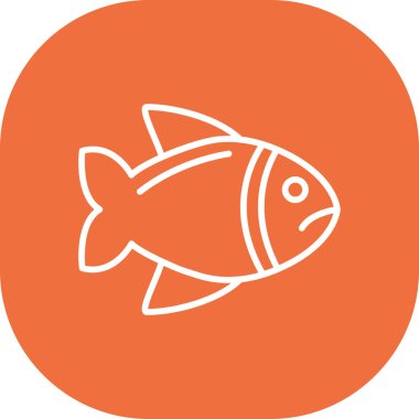 Balık. Web simgesi basit illüstrasyon
