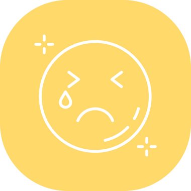 üzgün emoji simgesi, vektör tasarımı izole