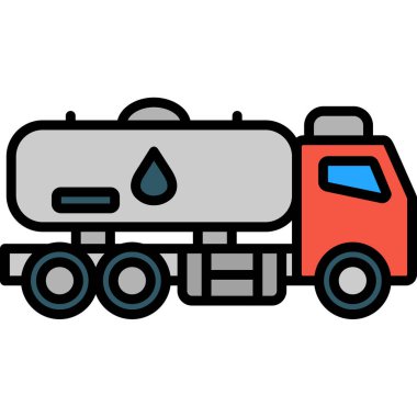 gaz tankı simgesi, vektör illüstrasyonu