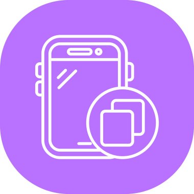 Cep telefonu simgesi, vektör illüstrasyonu