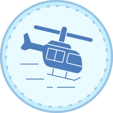 helikopter web simgesi, basit vektör illüstrasyonu