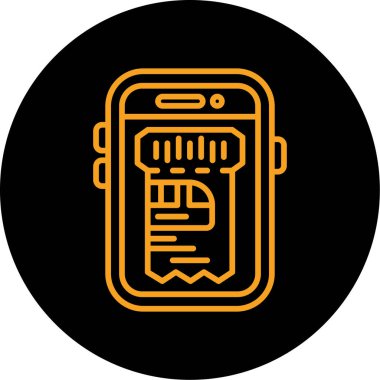 Cep telefonu simgesi, vektör illüstrasyonu