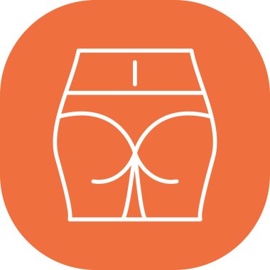 Tek bir turuncu ve beyaz simgenin vektör çizimi