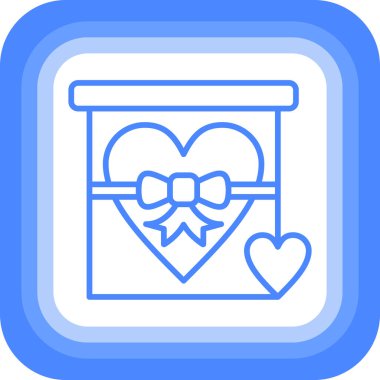 Bir kalp simgesinin vektör illüstrasyonu