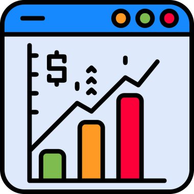 Grafik grafik vektör simgesi
