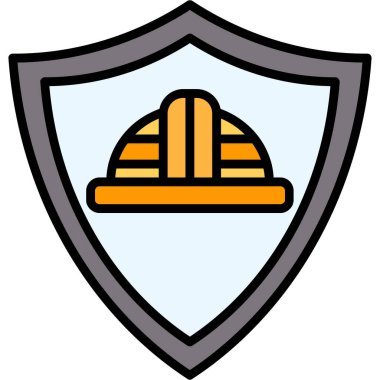 Kalkan. Web simgesi basit illüstrasyon