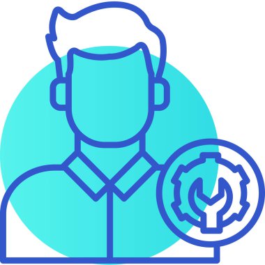 Para ikonu vektör illüstrasyonunda parası olan adam