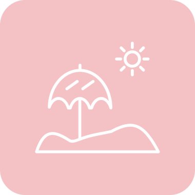 şemsiye simgesi vektör illüstrasyonu