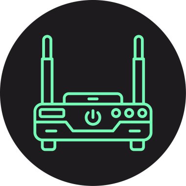 benzersiz radyo hattı vektör simgesi