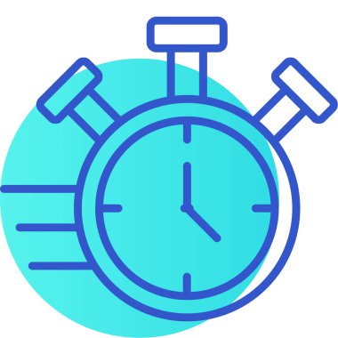 Zamanlayıcı simgesi, vektör illüstrasyonu basit tasarım