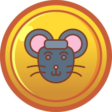 Şirin fare simgesinin vektör çizimi