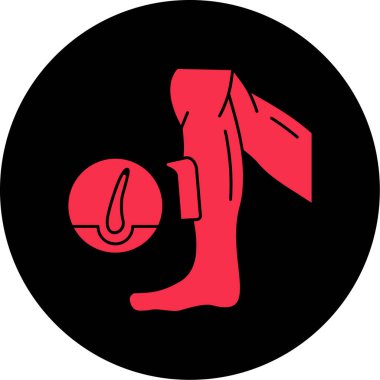 Kırmızı lastik çizmelerin vektör çizimi