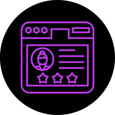 benzersiz hesap kartı vektör çizgisi simgesi