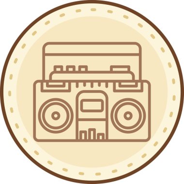 Tek bir izole simgenin vektör illüstrasyonu