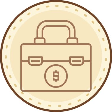 çanta simgesi vektör illüstrasyonu