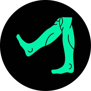 Yeşil arkaplan ve mavi çorapların vektör çizimi