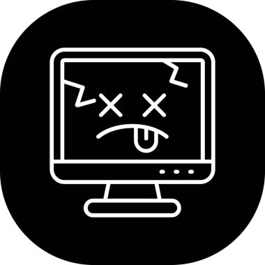 Ünlem işaretli bilgisayar monitörü