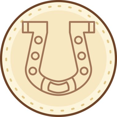 Bir at nalı simgesinin vektör çizimi