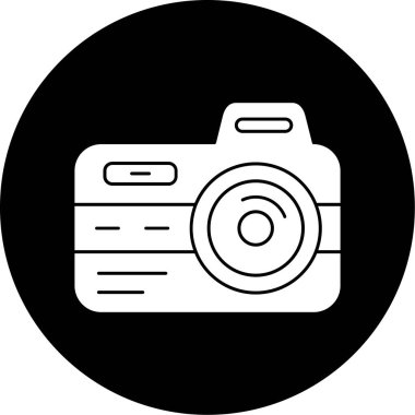 fotoğraf makinesi ikon vektör illüstrasyonu