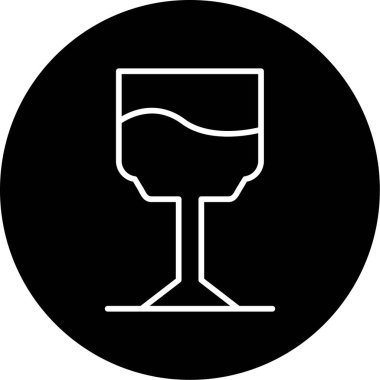 şarap cam kutsal kişilerin resmi, basit vektör çizim