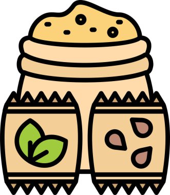 Yapraklı bir karikatür kavanozunun vektör çizimi