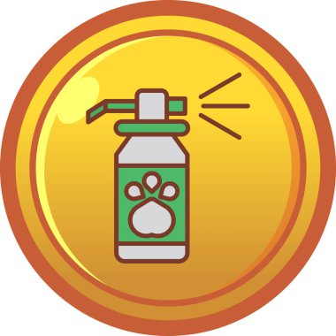 evcil şampuan. Basit düz biçim vektör çizimi, özet tasarımı