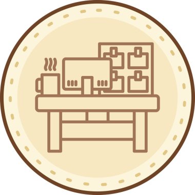 Kahve simgesinin vektör illüstrasyonu