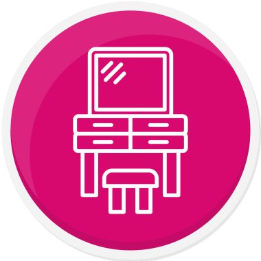 Bilgisayar monitörü simge vektör illüstrasyonu