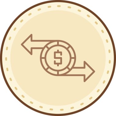 Dolar. Web simgesi basit illüstrasyon