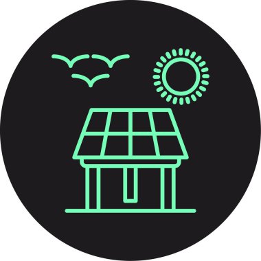 Güneş enerjisi için vektör çizimi, ico, ico