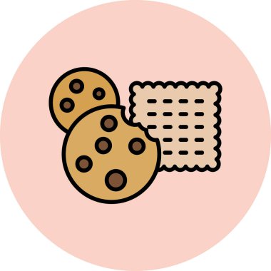 Çerez simgesinin vektör illüstrasyonu