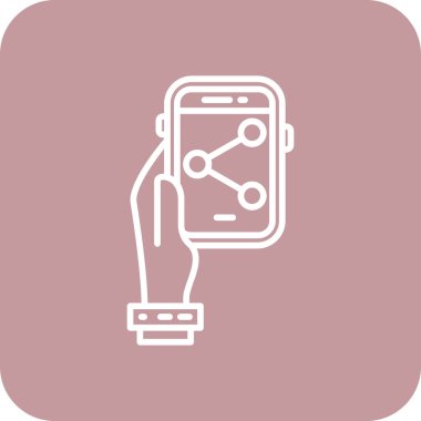 Akıllı telefon simgesinin vektör illüstrasyonu