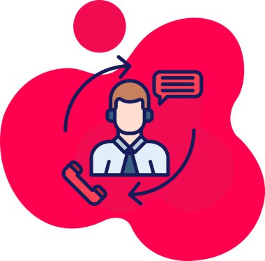 Müşteri hizmetleri simgesinin vektör illüstrasyonu