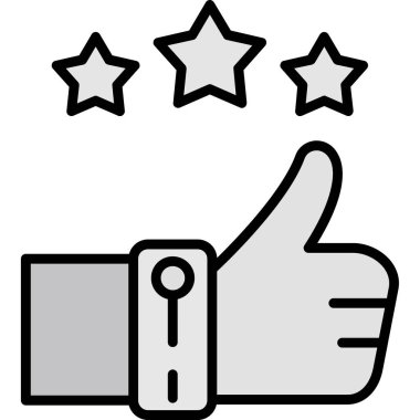 başparmak yukarı simgesi, vektör illüstrasyonu