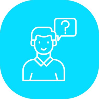 Soyut arkaplanda soru simgesi izole edildi