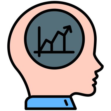 İnsan beyni. Basit illüstrasyon