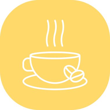 sıcak fincan simgesi vektör illüstrasyonu