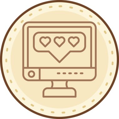 Sevgililer Günü ikonu, vektör illüstrasyonu