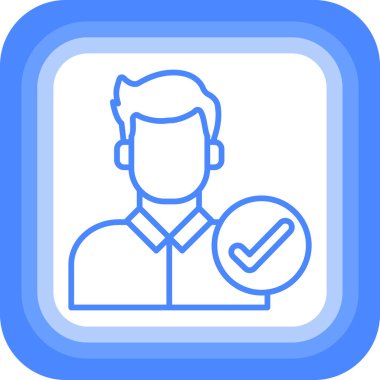 Adamım. Web simgesi basit illüstrasyon