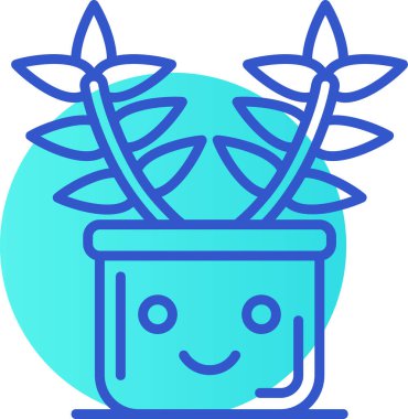 Bitki. Web simgesi basit illüstrasyon