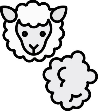 Koyun. Web simgesi basit tasarım